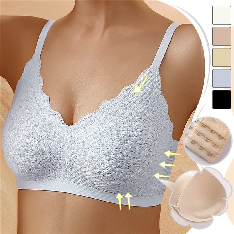 🔥Hot Sell🔥⏰LAST DAY 50% OFF⏰Transpirable Ice Silk Wireless Push Up Plus Size Bra